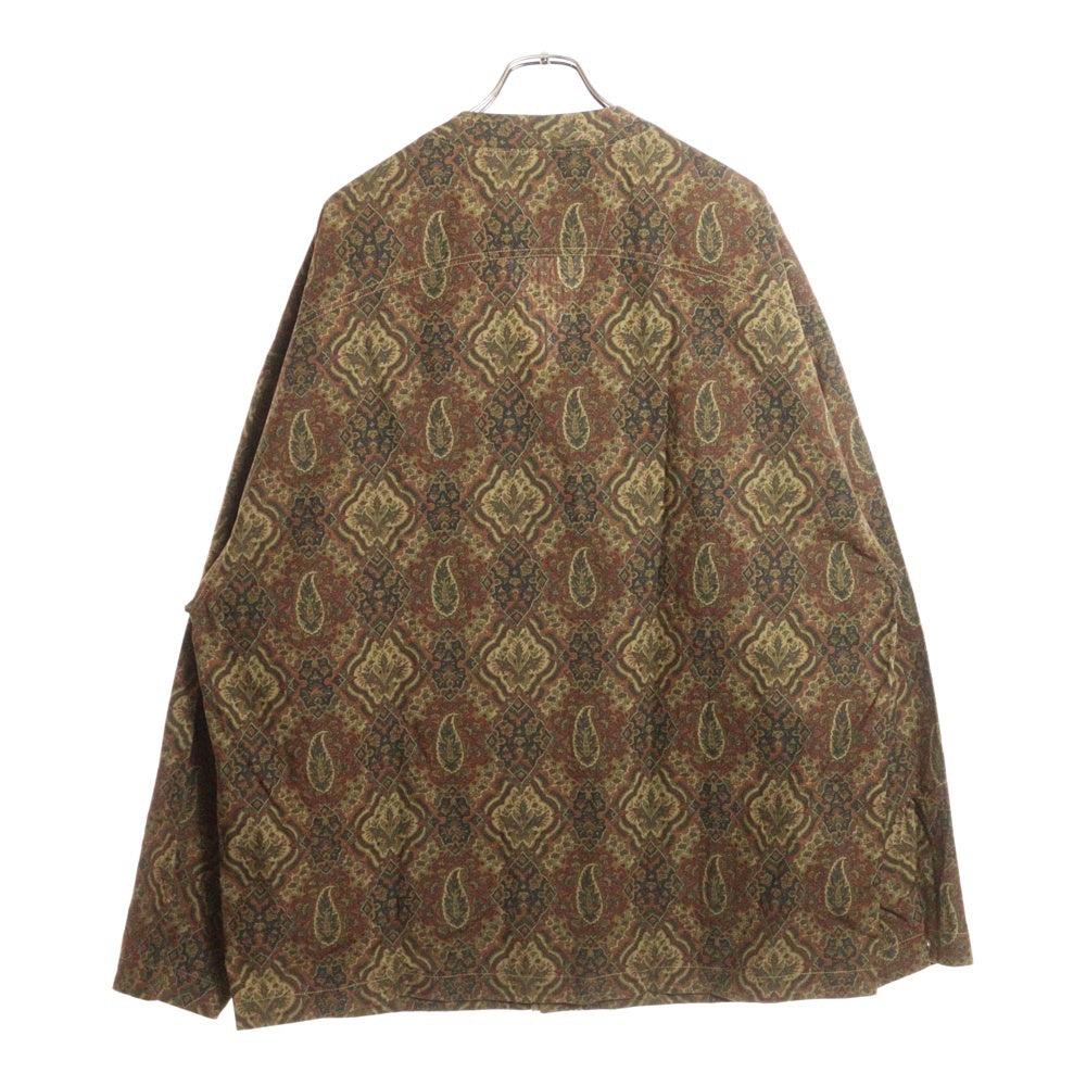 FAT(エフエーティー) LIBERGAN リバーガン ペイズリー柄 スナップボタン カーディガン ブラウン F32420-SH10-AB