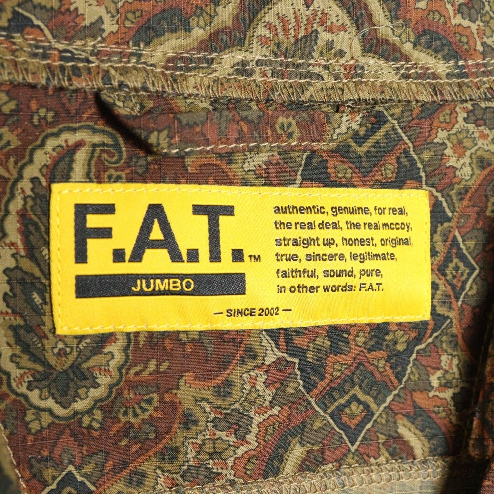 FAT(エフエーティー) LIBERGAN リバーガン ペイズリー柄 スナップボタン カーディガン ブラウン F32420-SH10-AB