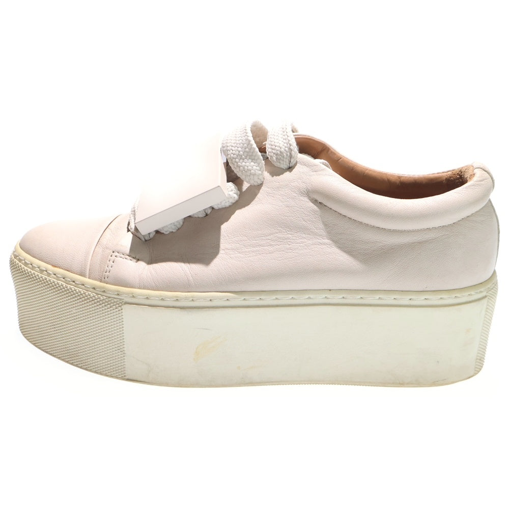 Acne Studios(アクネ ストゥディオズ) DRIHANNA NAPPA 厚底レザーローカットスニーカー アイボリー 1E7176-3D1036 レディース