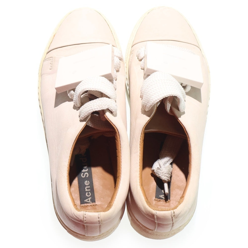 Acne Studios(アクネ ストゥディオズ) DRIHANNA NAPPA 厚底レザーローカットスニーカー アイボリー 1E7176-3D1036 レディース