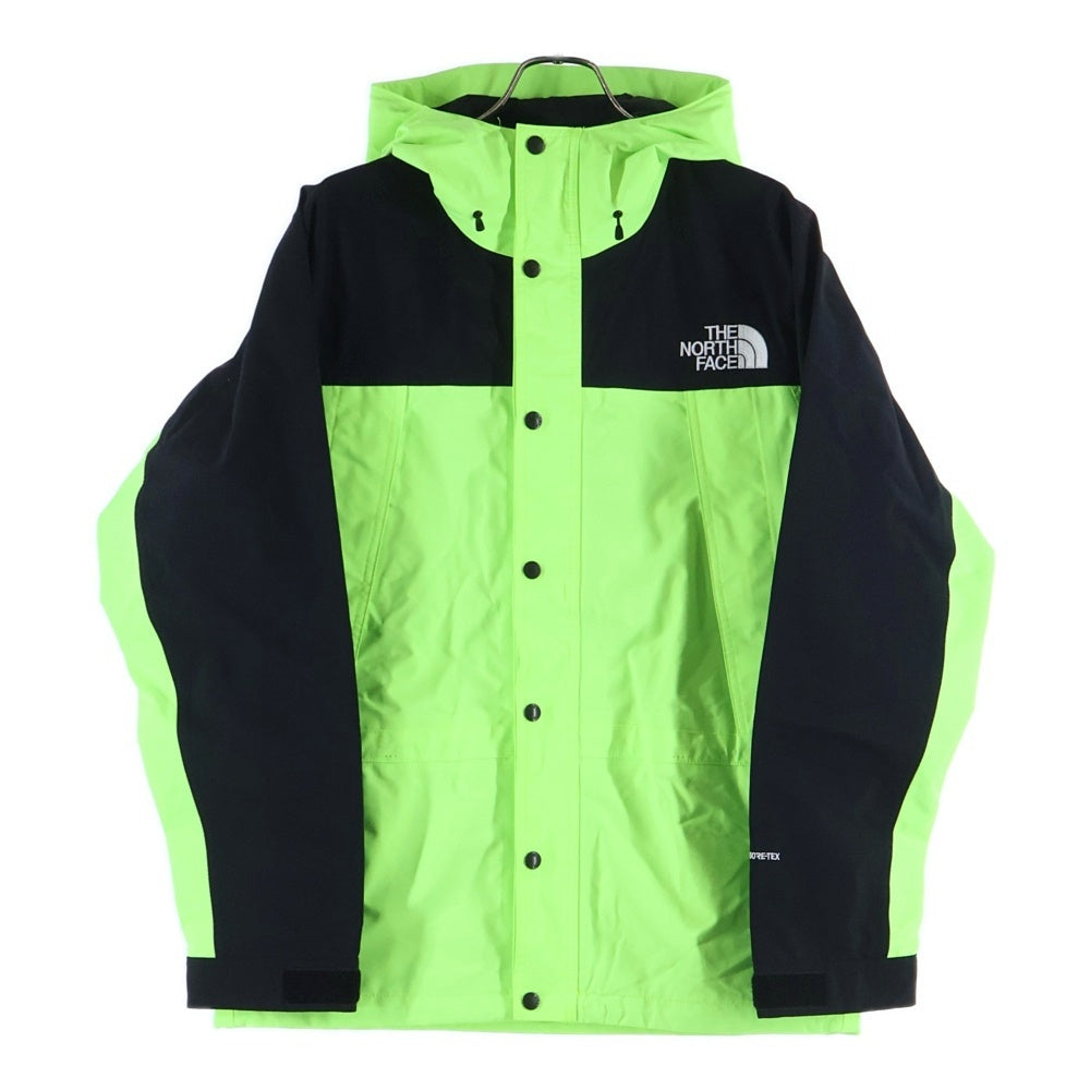 THE NORTH FACE(ザノースフェイス) MOUNTAIN LIGHT JACKET GORE-TEX ゴアテックス ロゴエンブロイダリー ジップアップ フーデッド マウンテンライトジャケット ネオングリーン NP11834