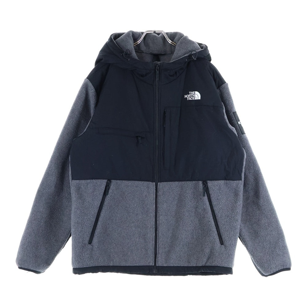 THE NORTH FACE(ザノースフェイス) ENALI HOODIE デナリ ナイロン切り替え ジップアップ フーデッド フリース ジャケット ブラック/グレー NA72052