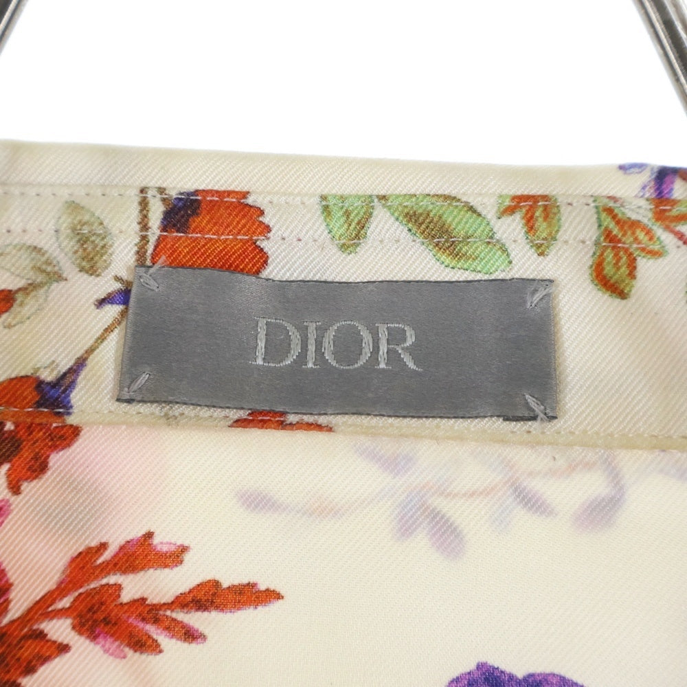 Christian Dior(クリスチャンディオール) 19SS ×KAWS BEE刺繍 総柄シルク長袖シャツ ホワイト 923C561W6016