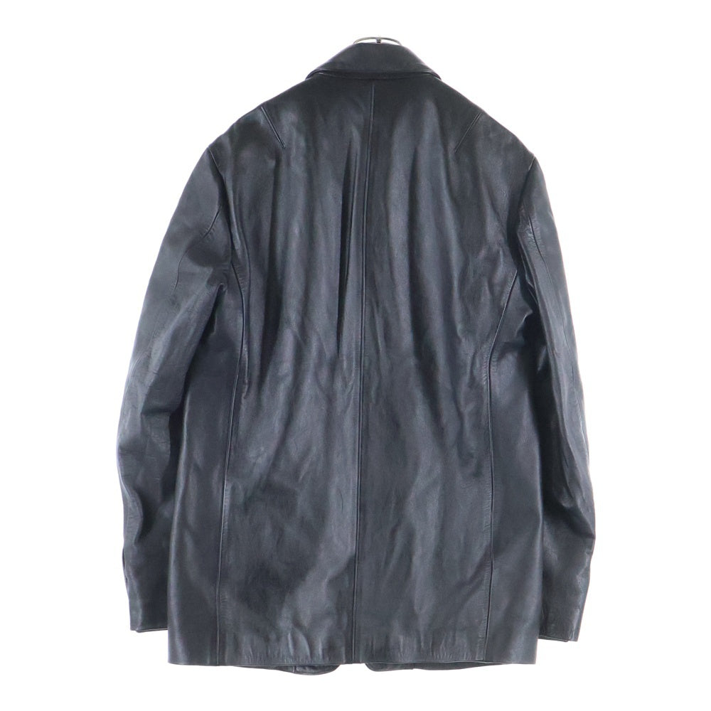 SHERMER(シャーマー) 24SS ×Jakob Hetzer Conversation Jacket コンバセーション レザージャケット ブラック SHM-24SS-204-BLK