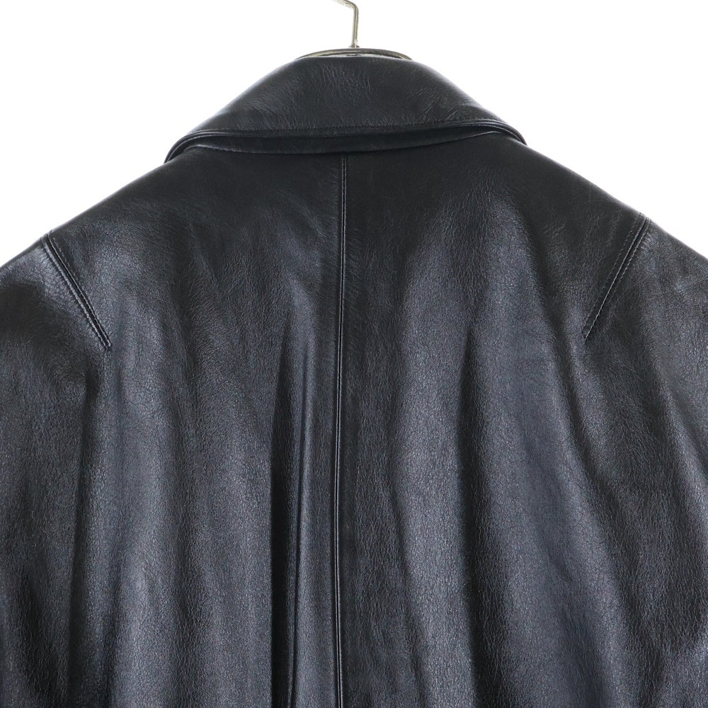 SHERMER(シャーマー) 24SS ×Jakob Hetzer Conversation Jacket コンバセーション レザージャケット ブラック SHM-24SS-204-BLK
