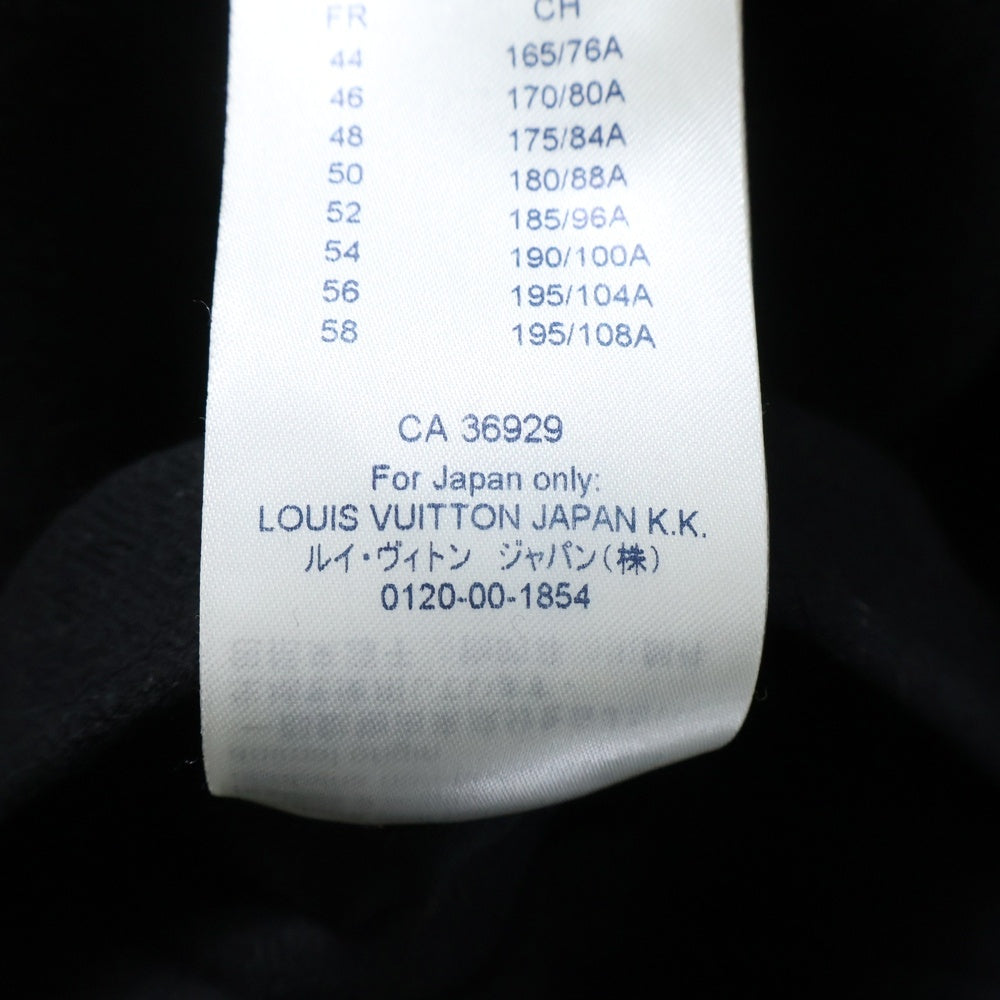 LOUIS VUITTON(ルイヴィトン) 21SS アームロゴデザイン モノグラム ダブルポケット ウール ピーコート ブラック RM211M ZQJ HKC02E