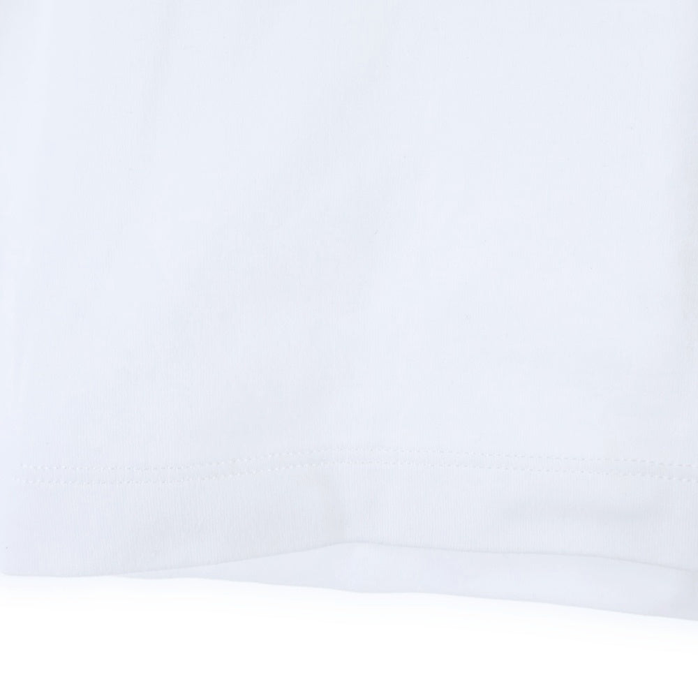 PRADA(プラダ) 23SS トライアングルロゴプレート コットン クルーネック カットソー 半袖Tシャツ ホワイト UJN861 S232 240