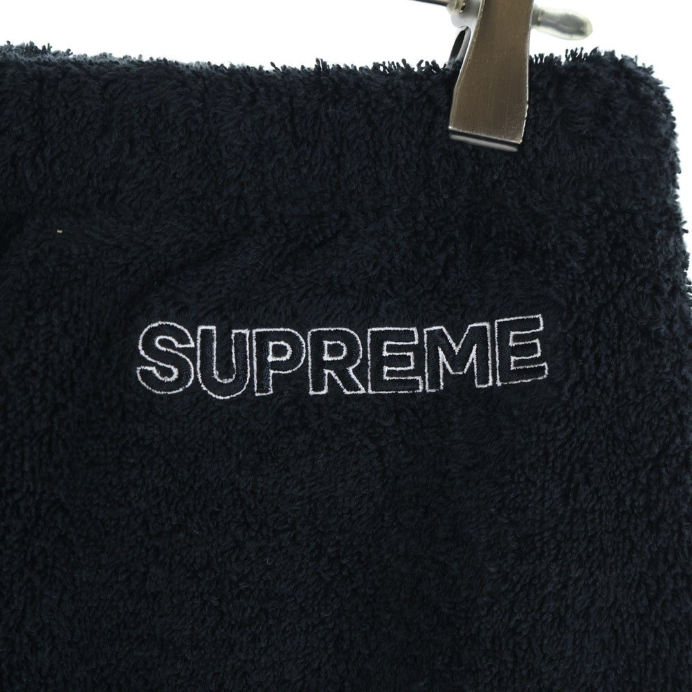 SUPREME(シュプリーム) 17SS Terry Shorts テリー パイル生地 ロゴデザイン ドローストリング ショートパンツ ブラック