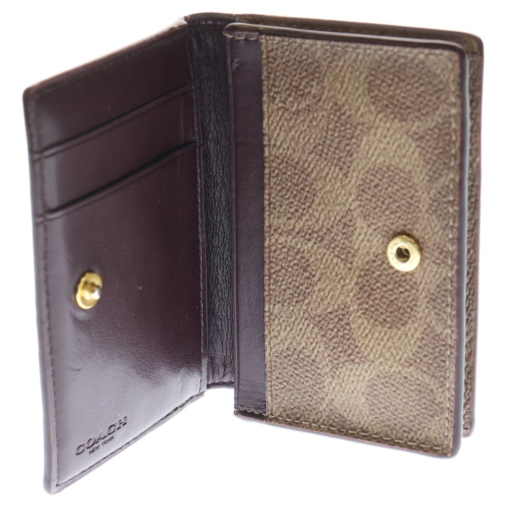 COACH(コーチ) 二つ折り シグネチャーキャンバス ビジネスカードケース ブラウン 33068 B4NQ4