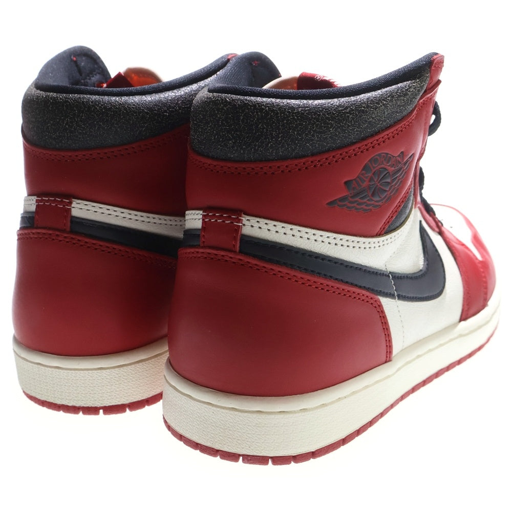 NIKE(ナイキ) AIR JORDAN 1 LOST & FOUND CHICAGO エアジョーダン1 ロスト&ファウンド シカゴ ハイカットスニーカーホワイト/レッド US10/28cm DZ5485-612