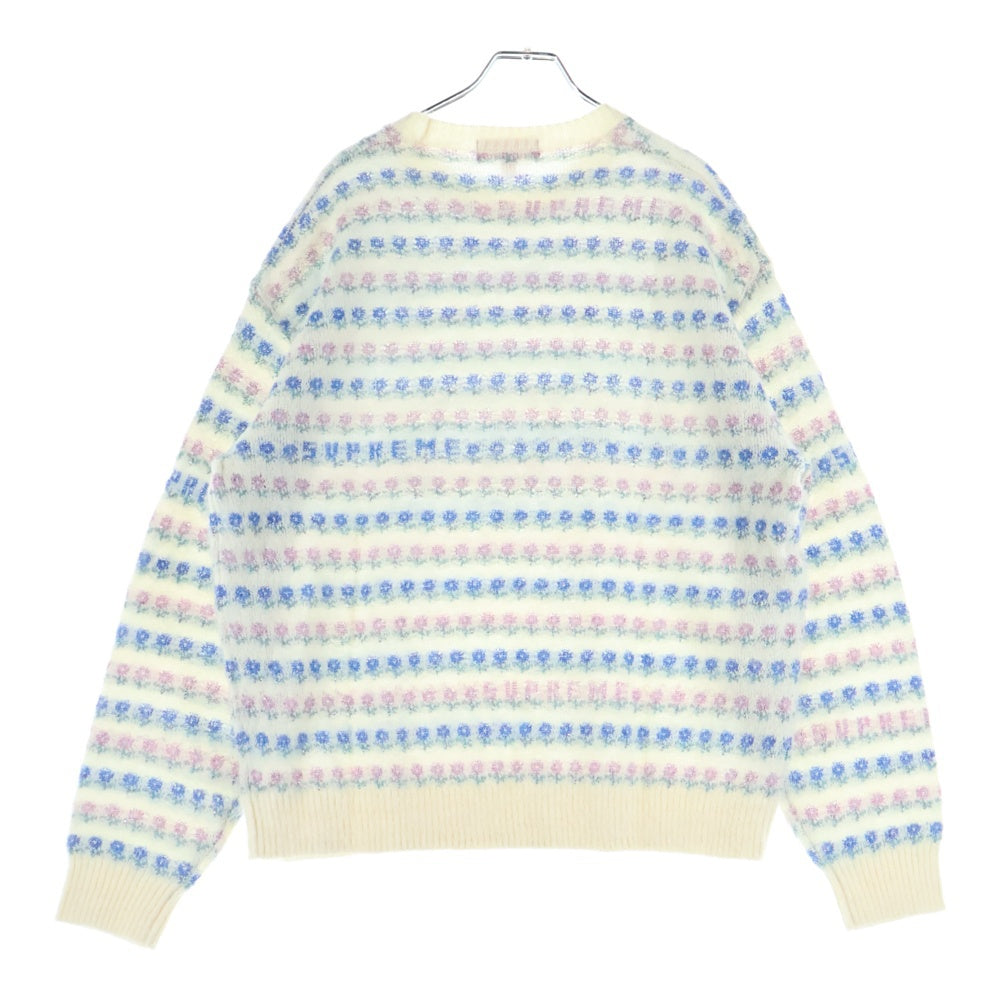 SUPREME(シュプリーム) 25AW Flowers Metalic Sweater アイボリー フラワーメタリック総柄 クルーネックニットセーター アイボリー