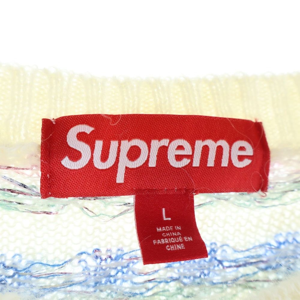SUPREME(シュプリーム) 25AW Flowers Metalic Sweater アイボリー フラワーメタリック総柄 クルーネックニットセーター アイボリー