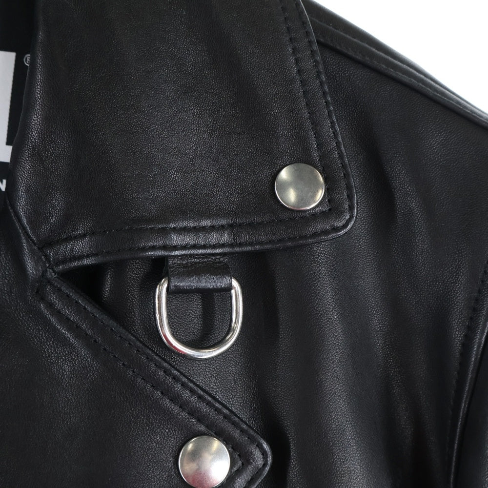 DIESEL(ディーゼル) ラムレザー ダブルライダースジャケット ブラック