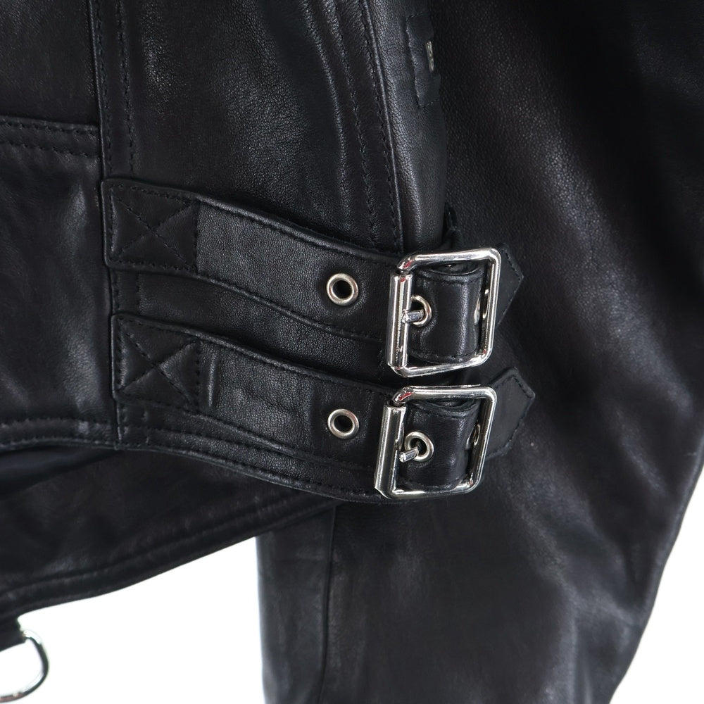 DIESEL(ディーゼル) ラムレザー ダブルライダースジャケット ブラック