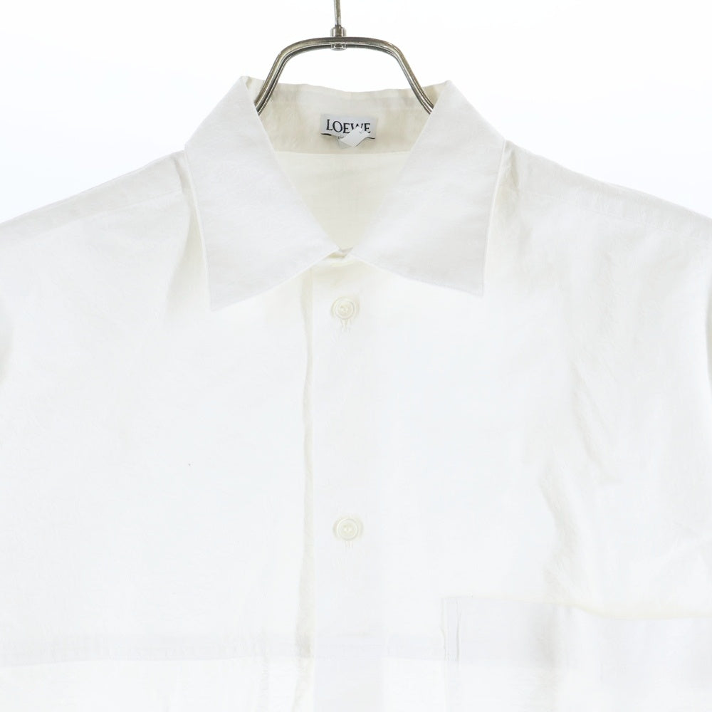 LOEWE(ロエベ) ANAGRAM JACQUARD SHIRT アナグラム ジャガード ロングスリーブ コットンシャツ ホワイト H526Y05X15