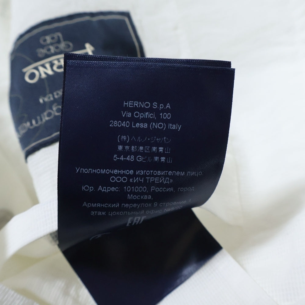 HERNO(ヘルノ) 24SS BOMBER JACKET ボンバー シャツジャケット ホワイト GI000403U-12572-1000