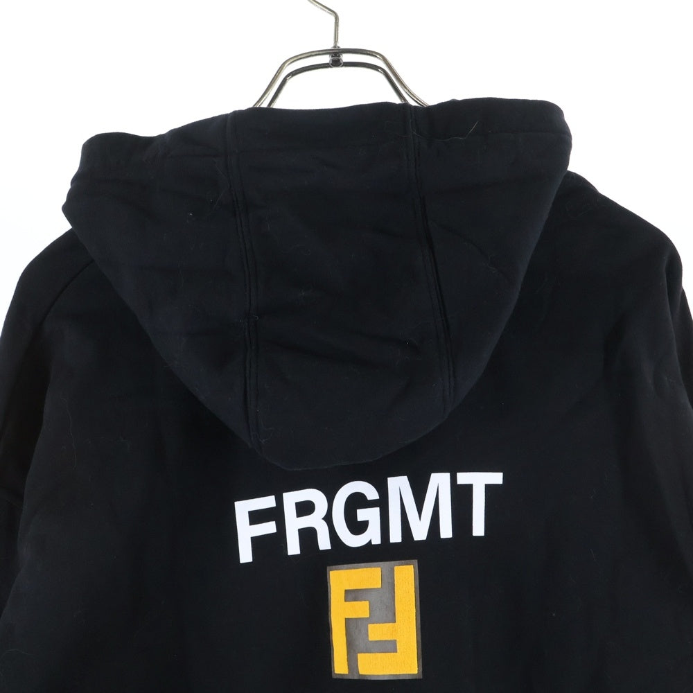 FENDI(フェンディ) 24SS ×FRAGMENT ×POKEMON DRAGONITE HOODIE フラグメント ポケモン カイリュー フーディー プルオーバースウェットパーカー ブラック FY1143 AQJK