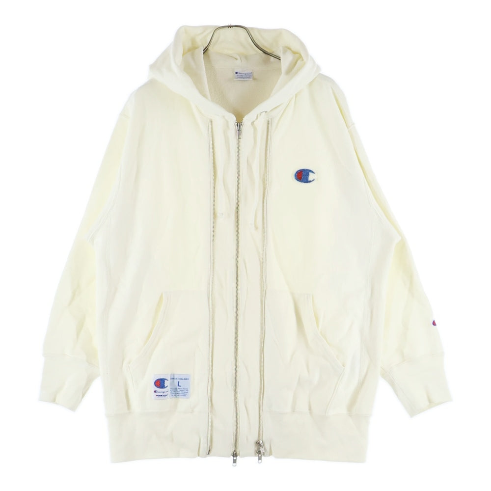 CHAMPION(チャンピオン) 25SS ×UNDERCOVER REVERSE WEAVE アンダーカバー リバースウィーブ フーデッド ジップアップスウェットパーカー ホワイト C8-B107