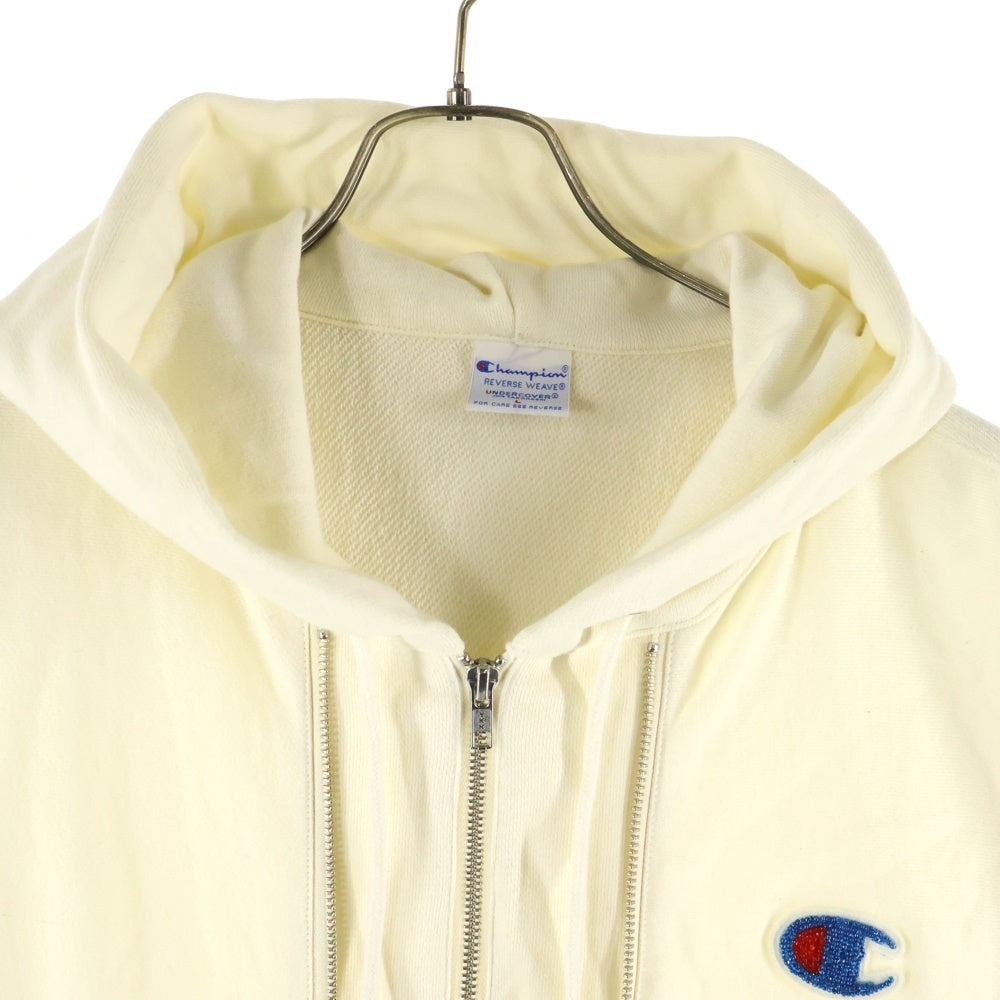 CHAMPION(チャンピオン) 25SS ×UNDERCOVER REVERSE WEAVE アンダーカバー リバースウィーブ フーデッド ジップアップスウェットパーカー ホワイト C8-B107