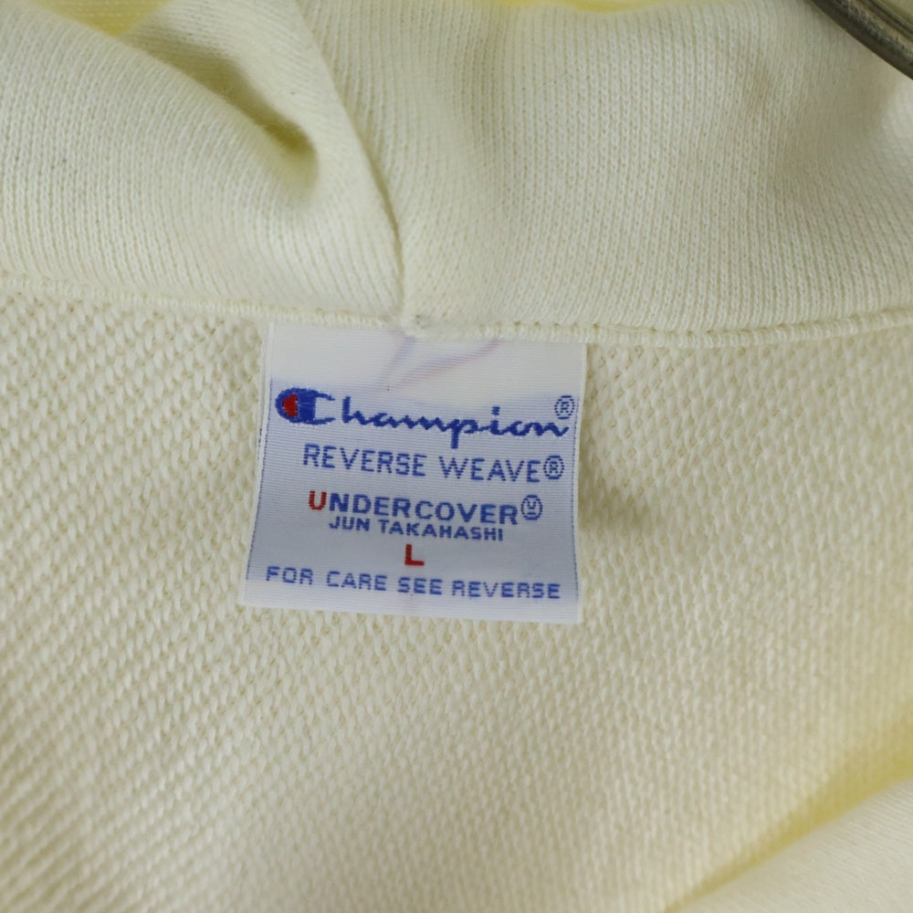 CHAMPION(チャンピオン) 25SS ×UNDERCOVER REVERSE WEAVE アンダーカバー リバースウィーブ フーデッド ジップアップスウェットパーカー ホワイト C8-B107