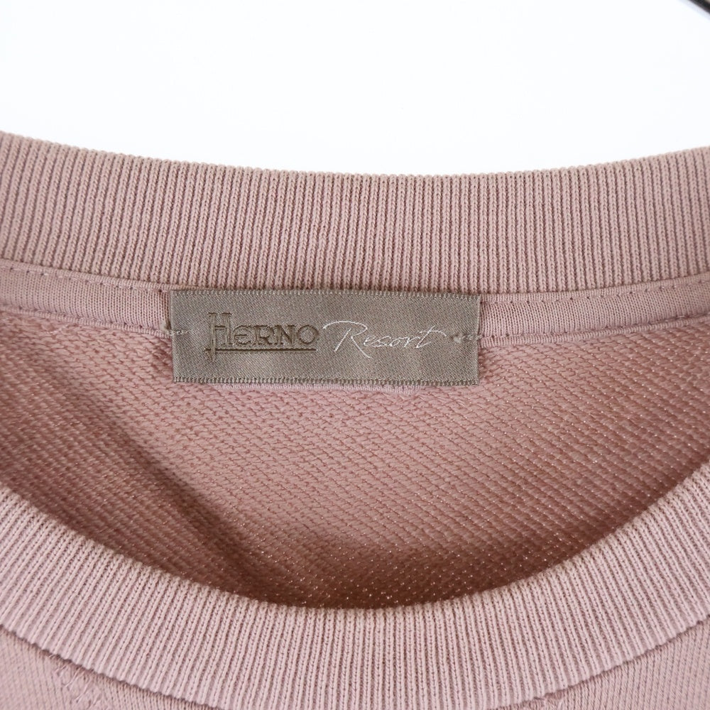 HERNO(ヘルノ) RESORT リゾート クルーネックスウェットトレーナー ピンク JG00018UR-50017