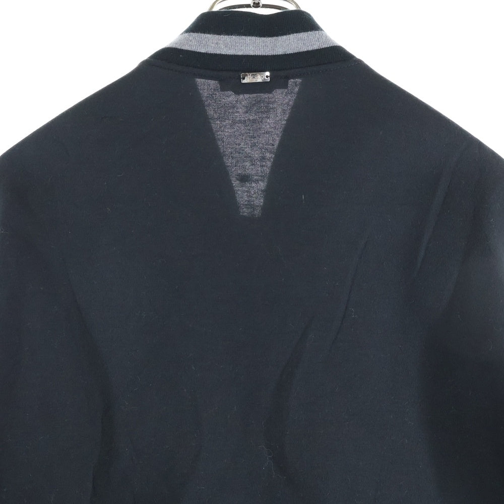 HERNO(ヘルノ) SOFT SCUBA ソフト スキューバ バーシティジャケット スタジャン ブラック/グレー JC000026U-50052