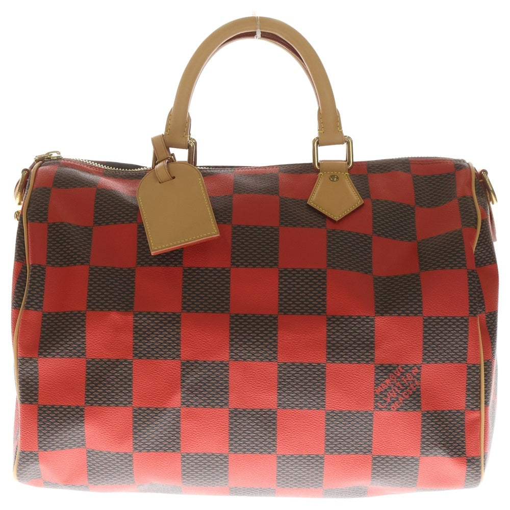 LOUIS VUITTON(ルイヴィトン) ダミエ スピーディ 40 バンドリエール ボストンバッグ レッド/ブラウン N40580 RFID