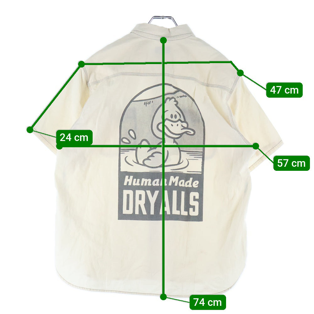 HUMAN MADE(ヒューマンメイド) CHAMBRAY S/S SHIRT シャンブレー ショートスリーブ コットンシャツ アイボリー HM29SH015