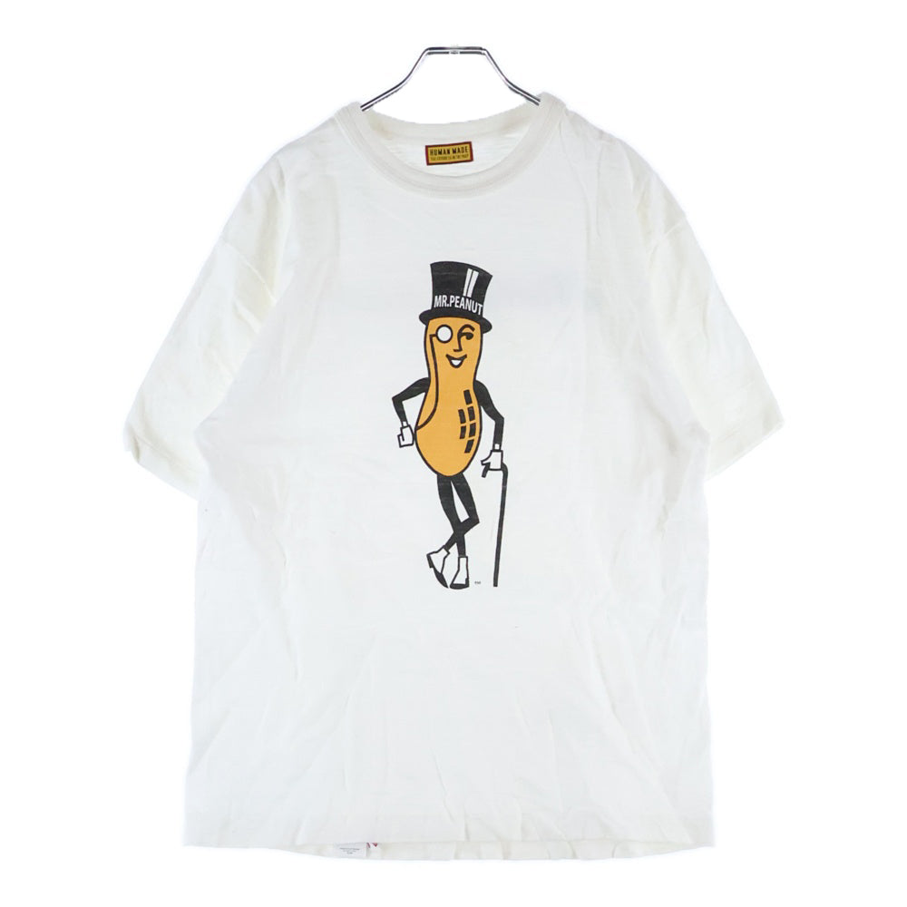 HUMAN MADE(ヒューマンメイド) ×MR.PEANUT GRAPHIC T-SHIRT ミスターピーナッツ グラフィック クルーネック半袖Tシャツ カットソー ホワイト