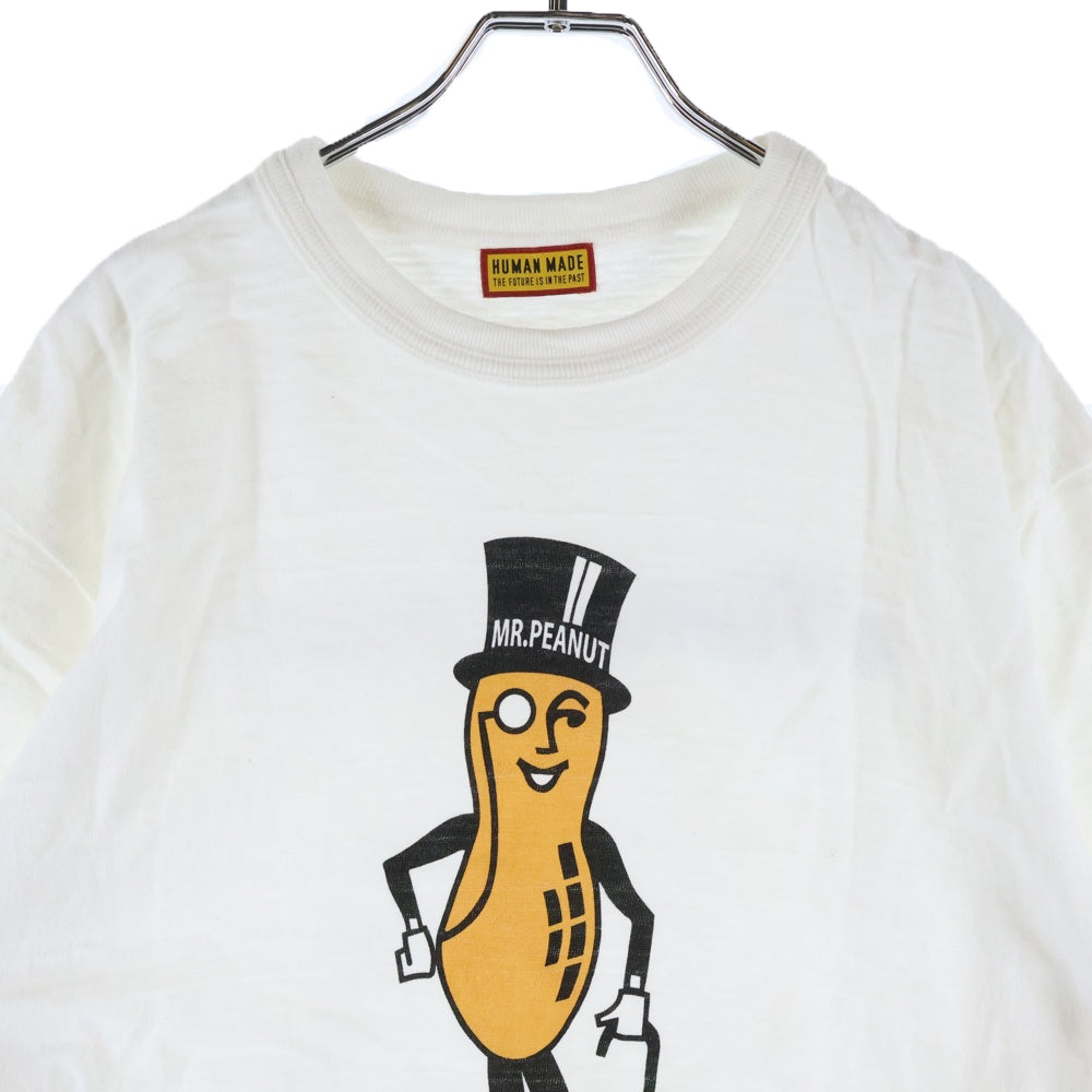 HUMAN MADE(ヒューマンメイド) ×MR.PEANUT GRAPHIC T-SHIRT ミスターピーナッツ グラフィック クルーネック半袖Tシャツ カットソー ホワイト