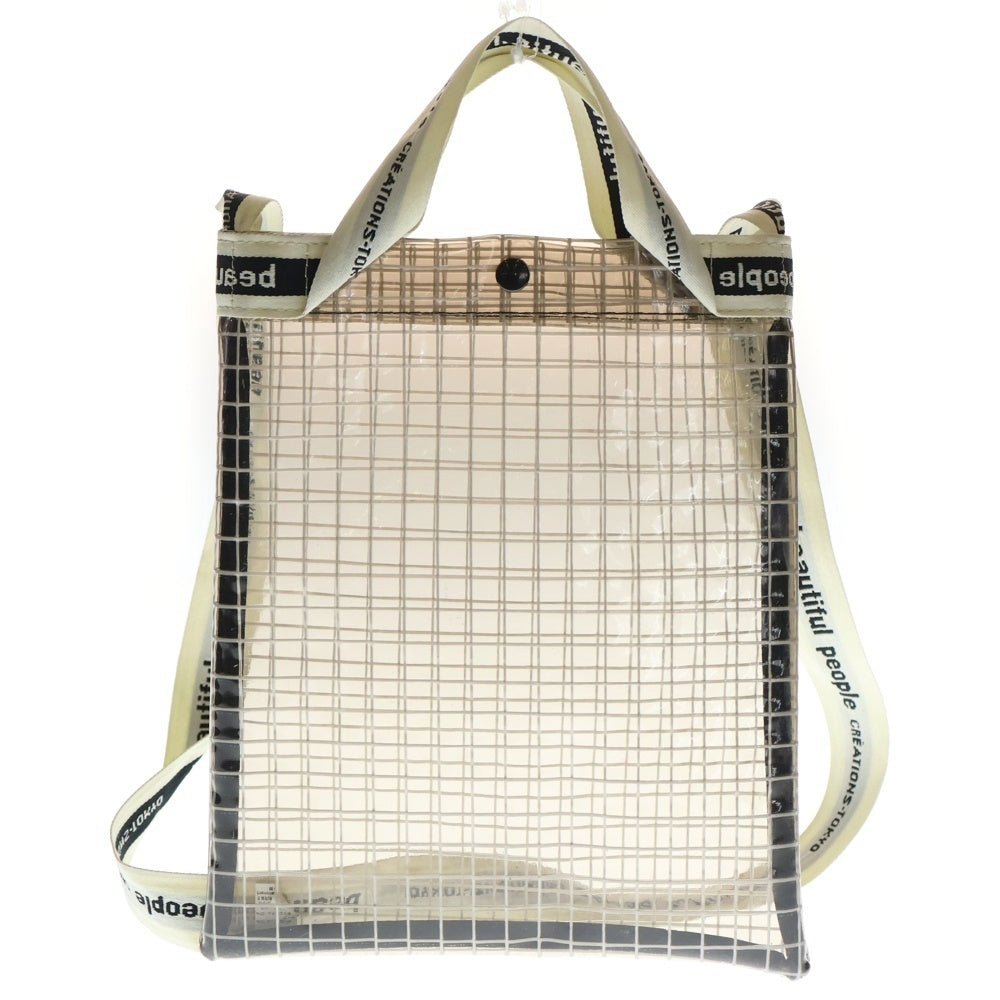 beautiful people(ビューティフルピープル) ラインロゴ 2WAY ショルダーバッグ ハンドバッグ クリア 1156611971