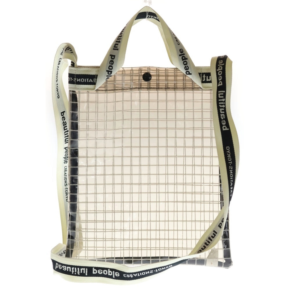 beautiful people(ビューティフルピープル) ラインロゴ 2WAY ショルダーバッグ ハンドバッグ クリア 1156611971