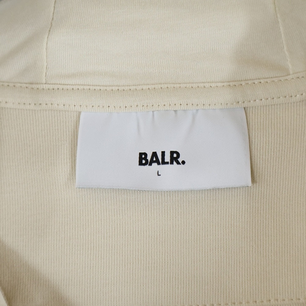 BALR.(ボーラー) Q-SERIES REGULAR FIT ZIP THROUGH HOODIE キューシリーズ レギュラーフィット スルー ジップアップパーカー フーディー アイボリー B1269.1001