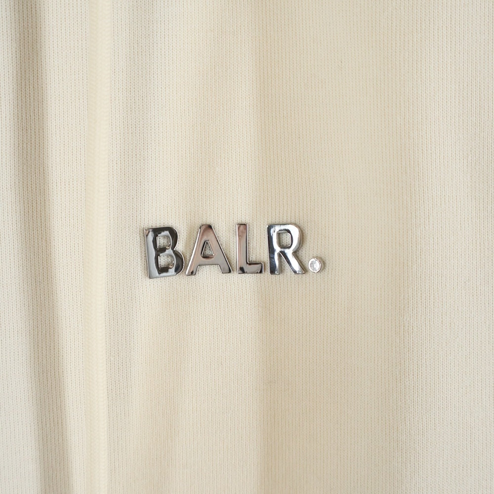BALR.(ボーラー) Q-SERIES REGULAR FIT ZIP THROUGH HOODIE キューシリーズ レギュラーフィット スルー ジップアップパーカー フーディー アイボリー B1269.1001