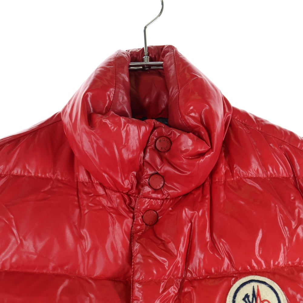 MONCLER(モンクレール) TIBET チベット 胸エンブロイダリーデザイン ダブルポケット ジップアップ ダウンベスト レッド 43302 60 68950
