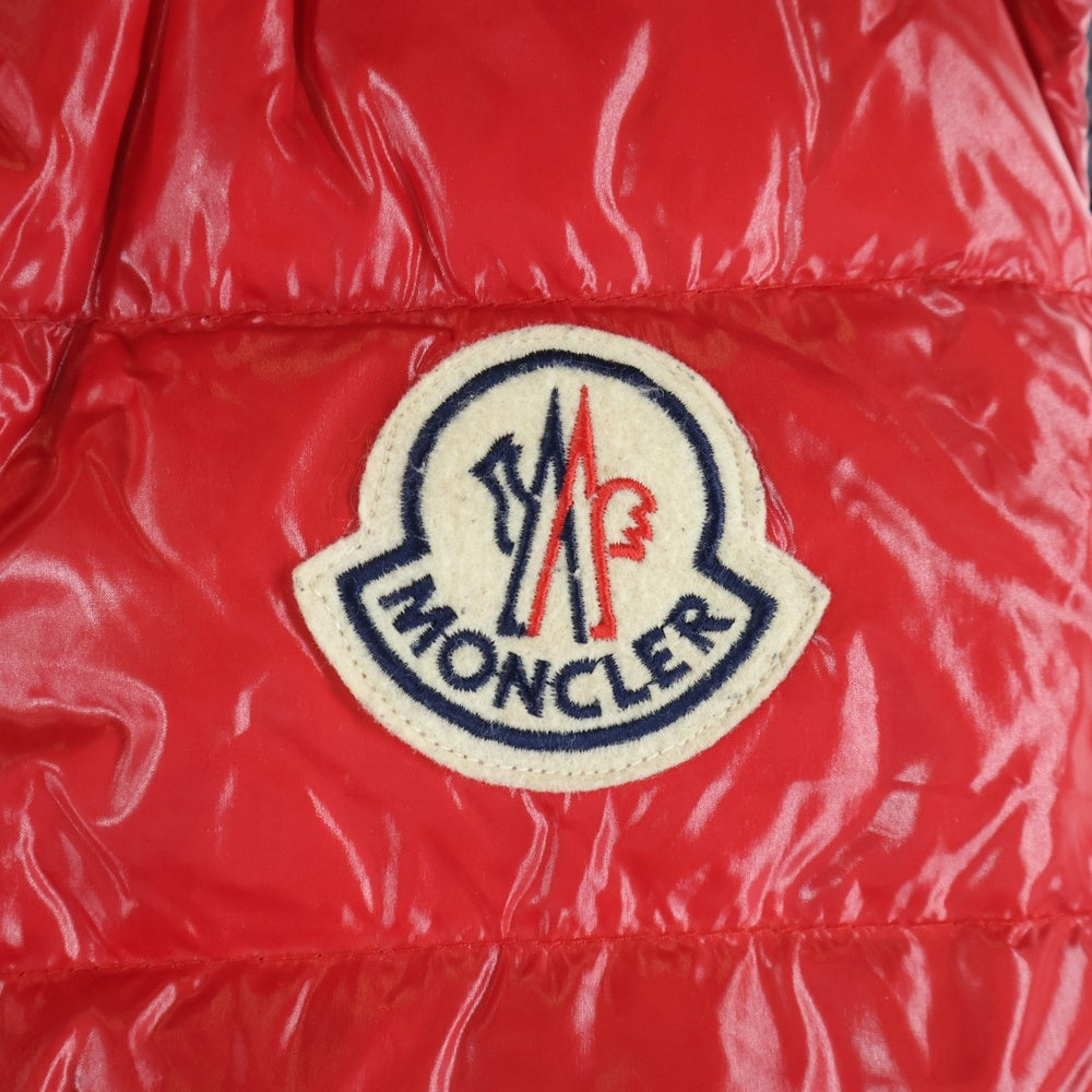 MONCLER(モンクレール) TIBET チベット 胸エンブロイダリーデザイン ダブルポケット ジップアップ ダウンベスト レッド 43302 60 68950