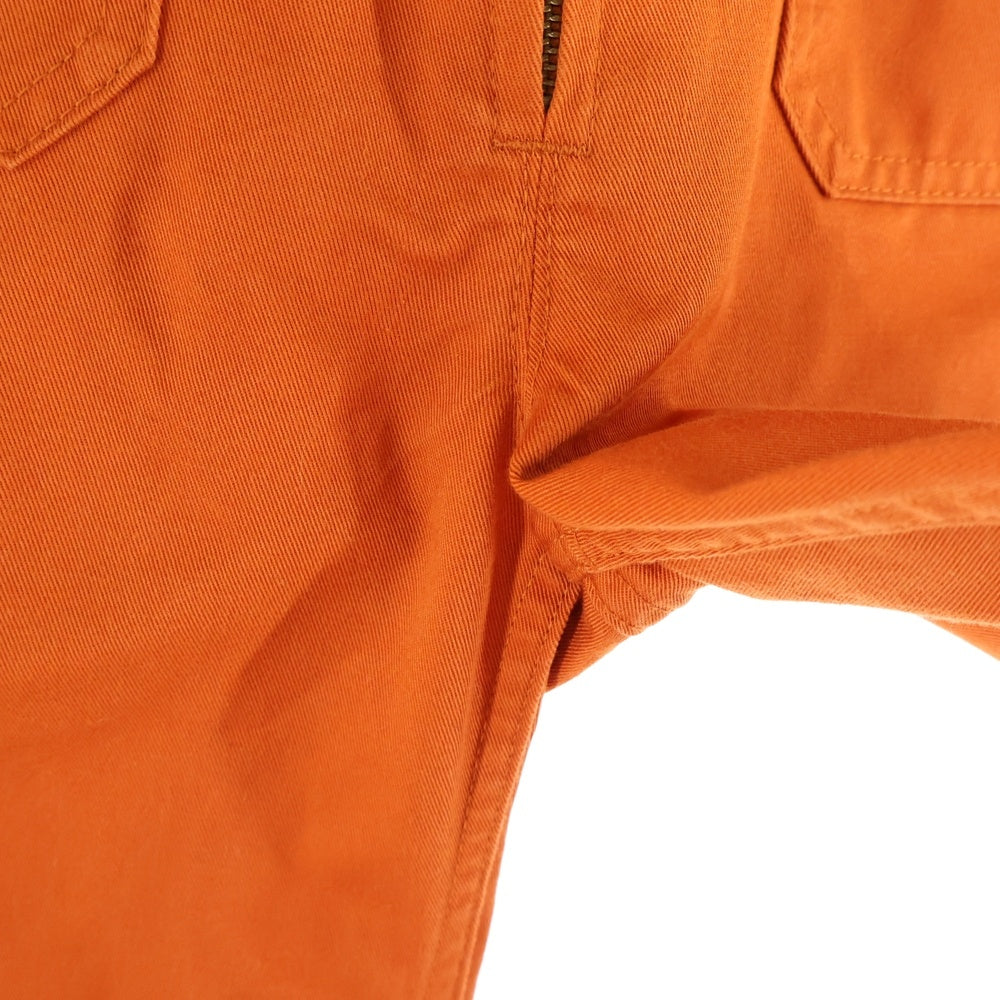 HYSTERIC GLAMOUR(ヒステリックグラマー) フロントパッチワークデザイン マルチポケット ジップアップ オールインワン ツナギ レディース オレンジ 01201AS01