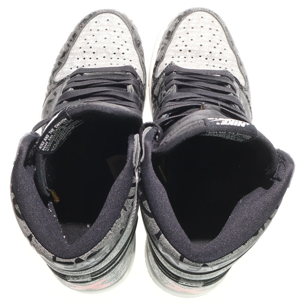 NIKE(ナイキ) AIR JORDAN 1 RETRO HIGH OG REBELLIONAIRE エアジョーダン1 レベリオネア ハイカットスニーカー ブラック/グレー US9/27cm 555088-036