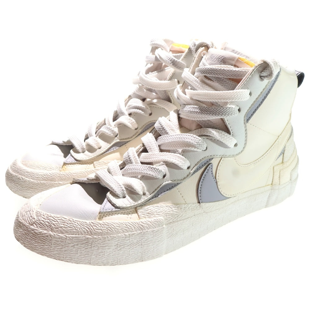 NIKE(ナイキ) ×sacai BLAZER MID サカイ ブレーザー ミッドカットスニーカー ホワイト US9.5/27.5cm BV0072-100