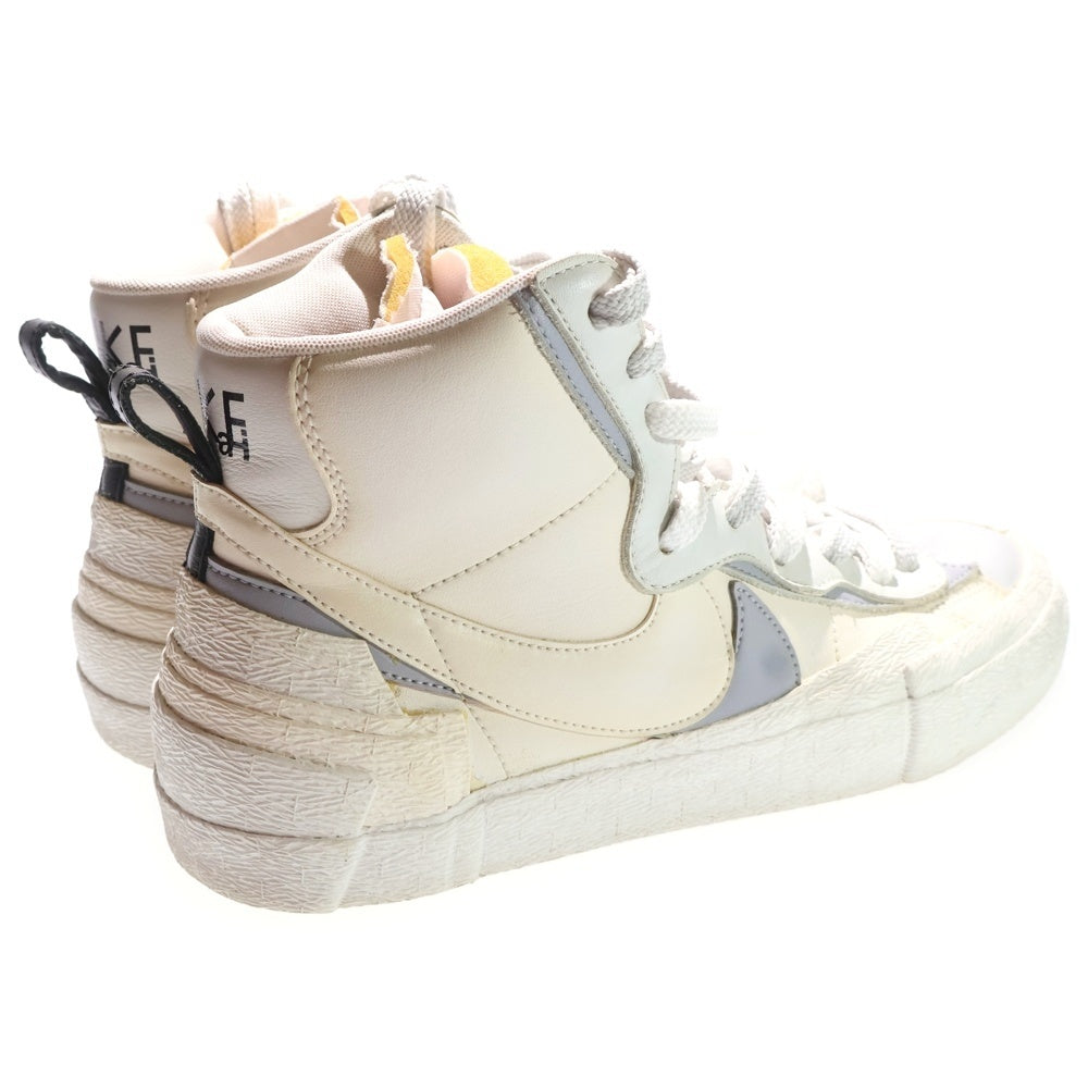 NIKE(ナイキ) ×sacai BLAZER MID サカイ ブレーザー ミッドカットスニーカー ホワイト US9.5/27.5cm BV0072-100