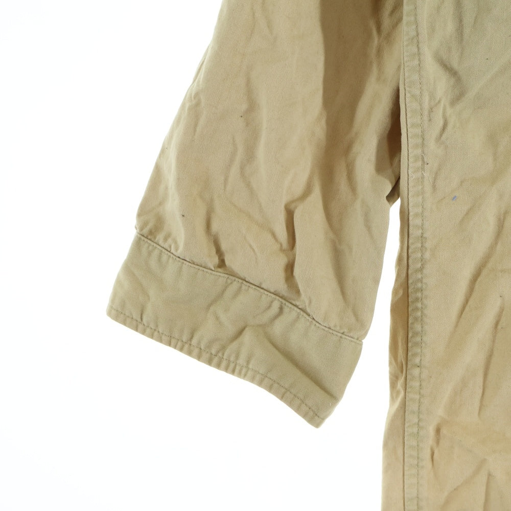 STUSSY(ステューシー) コットン ボタンダウン 七分袖シャツ ベージュ