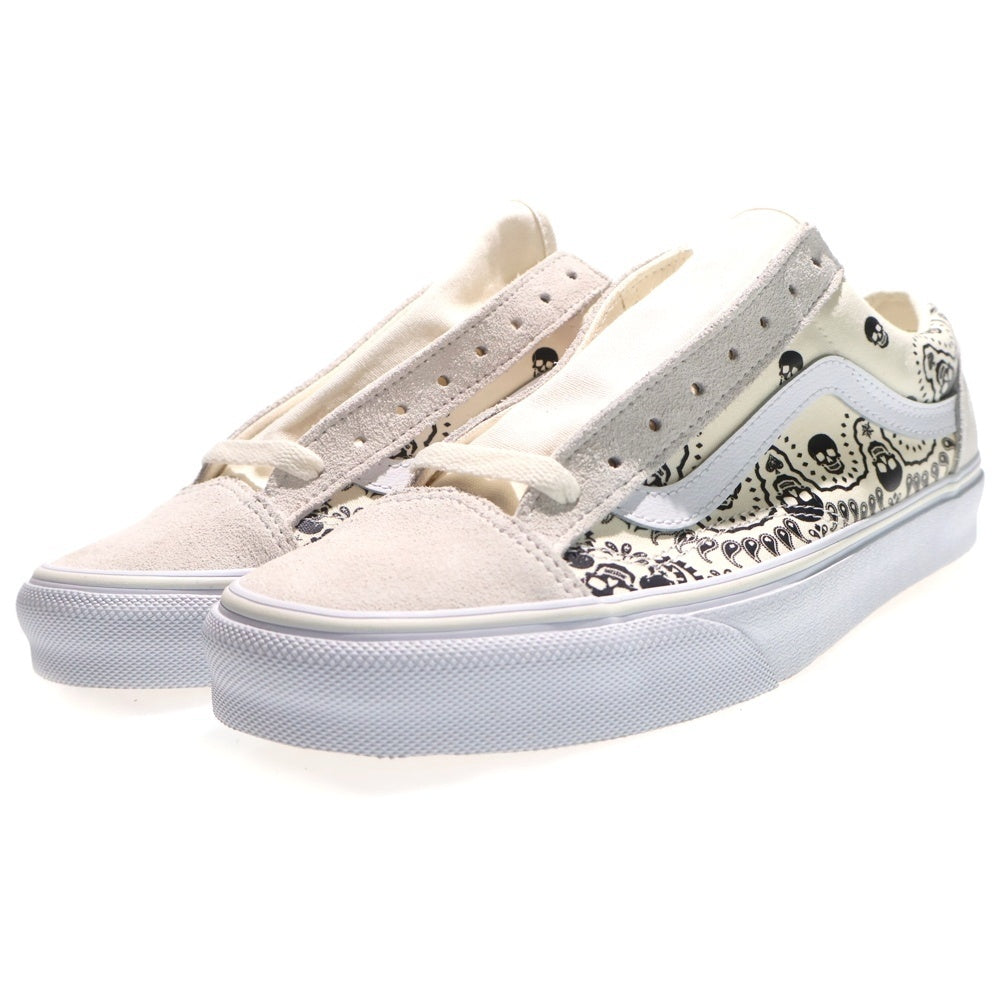 VANS(ヴァンズ) STYLE 36 SKULL BANDANA スカル バンダナ柄 ローカットスニーカー ホワイト/ブラック US9/27cm VN0A54F642S