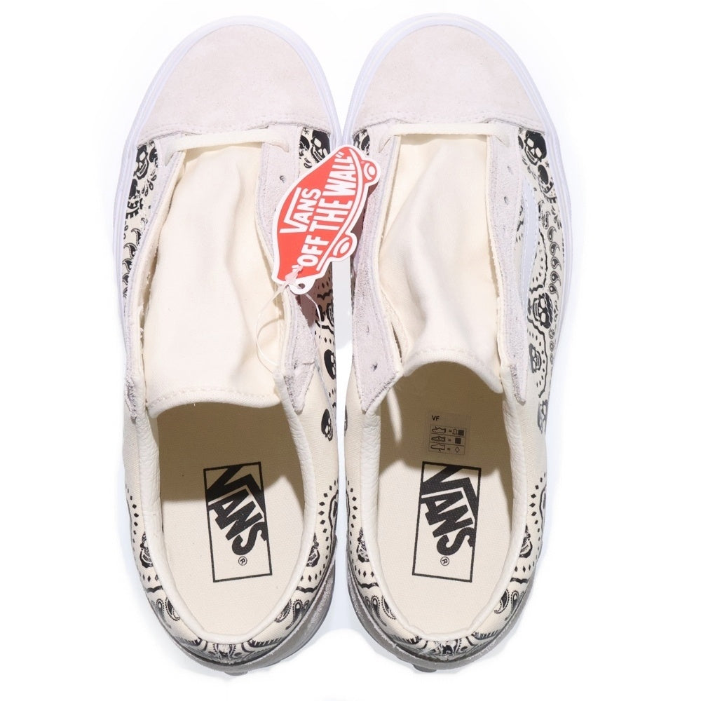 VANS(ヴァンズ) STYLE 36 SKULL BANDANA スカル バンダナ柄 ローカットスニーカー ホワイト/ブラック US9/27cm VN0A54F642S