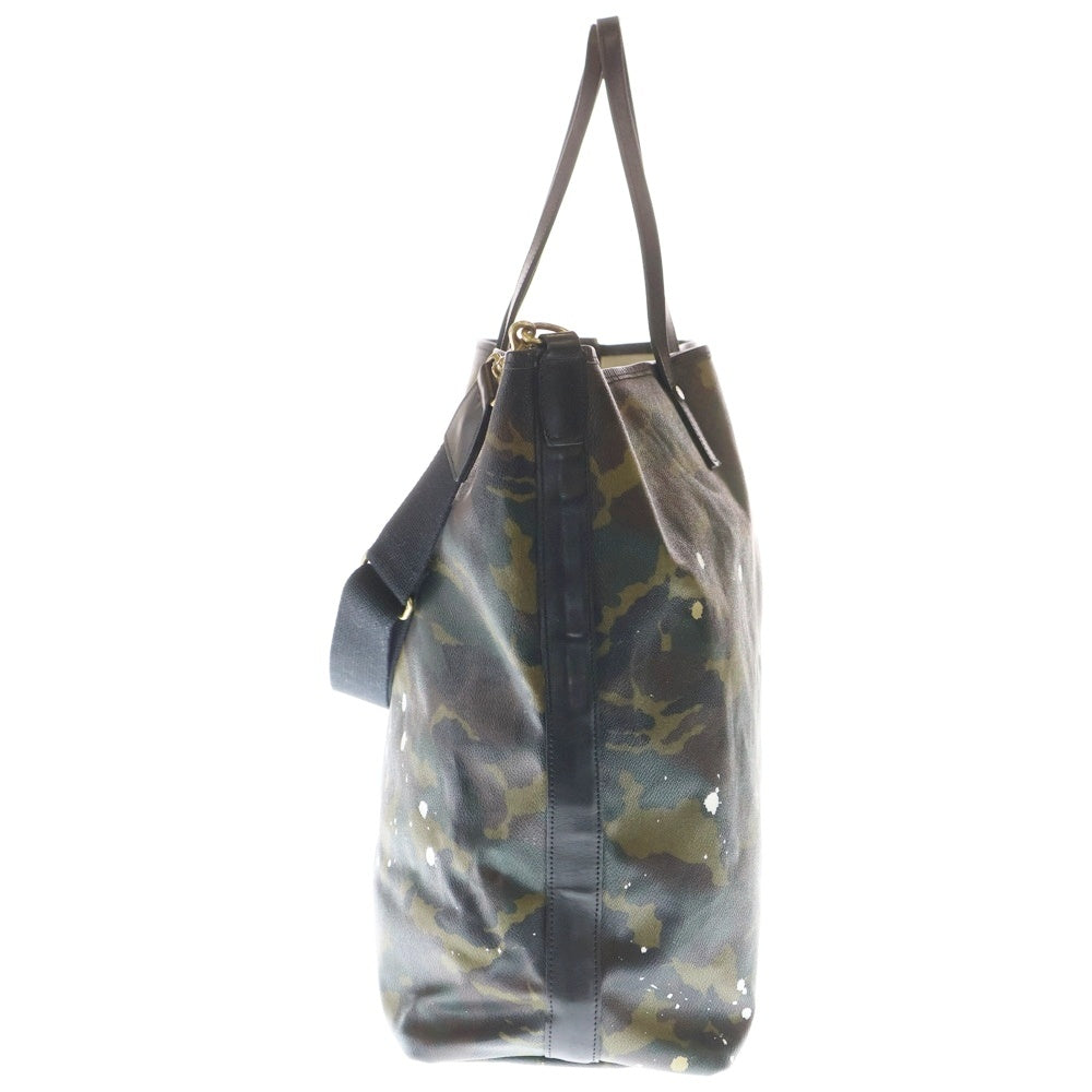 GENTIL BANDIT(ジャンティバンティ) 2WAY ショルダーストラップ付 カモ柄 トートバッグ 迷彩 マルチ