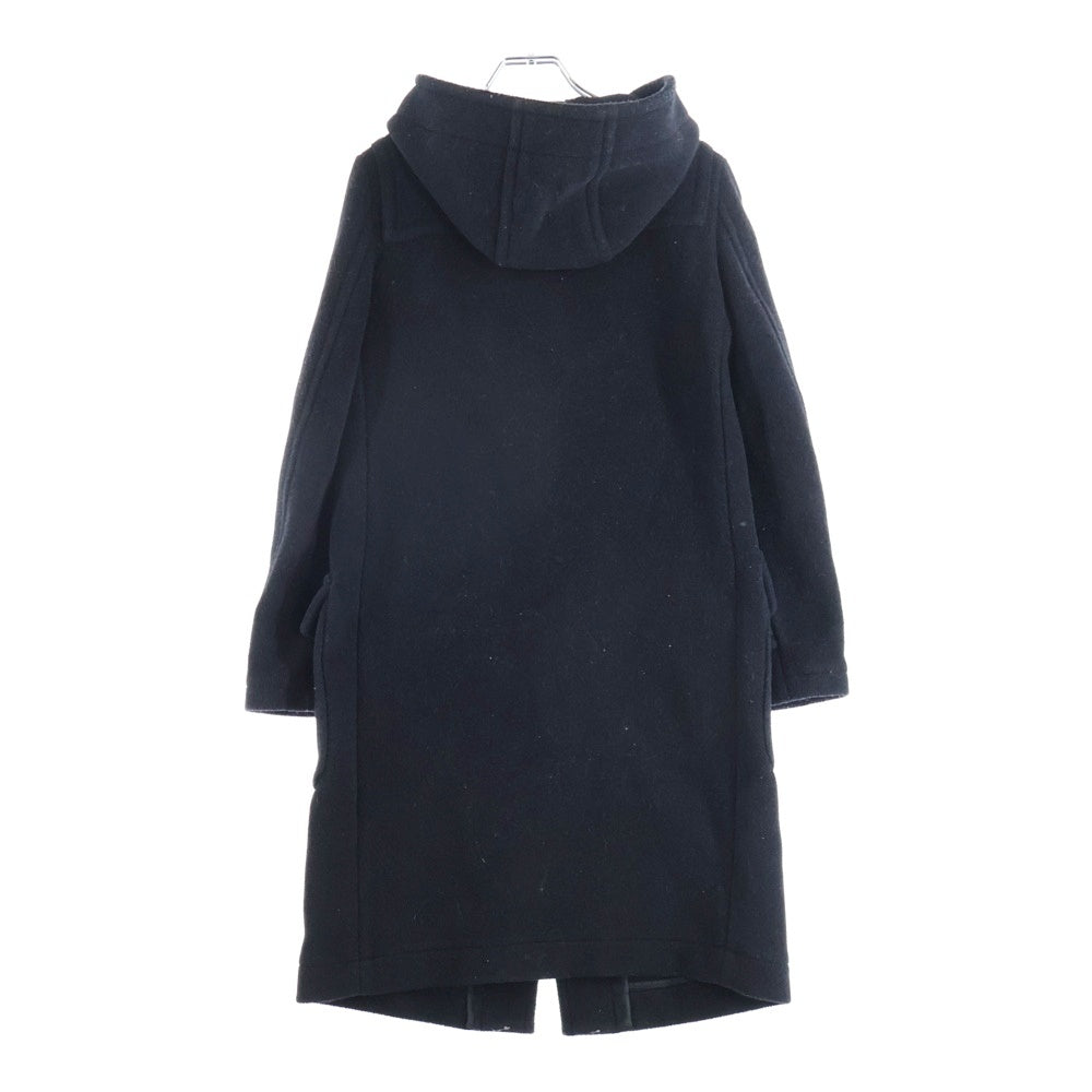 HYKE(ハイク) 15AW ウール混 メルトンダッフルコート ブラック 152-17028