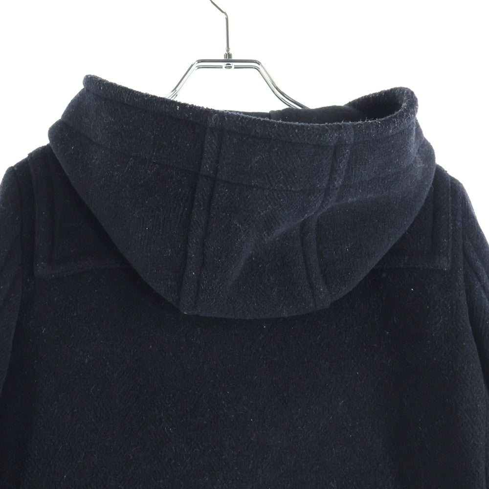HYKE(ハイク) 15AW ウール混 メルトンダッフルコート ブラック 152-17028