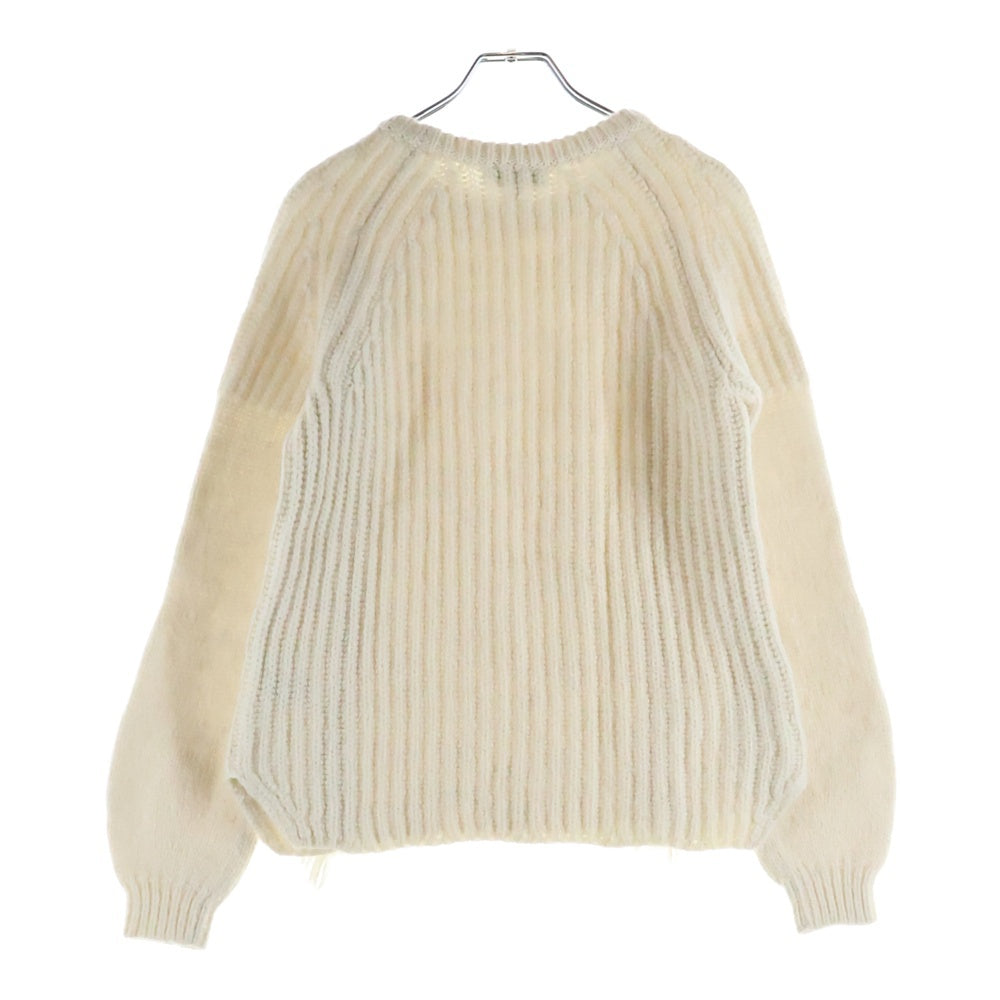 DRAWER(ドゥロワー) フリンジ クルーネックニットセーター レディース ホワイト 6513-106-0528