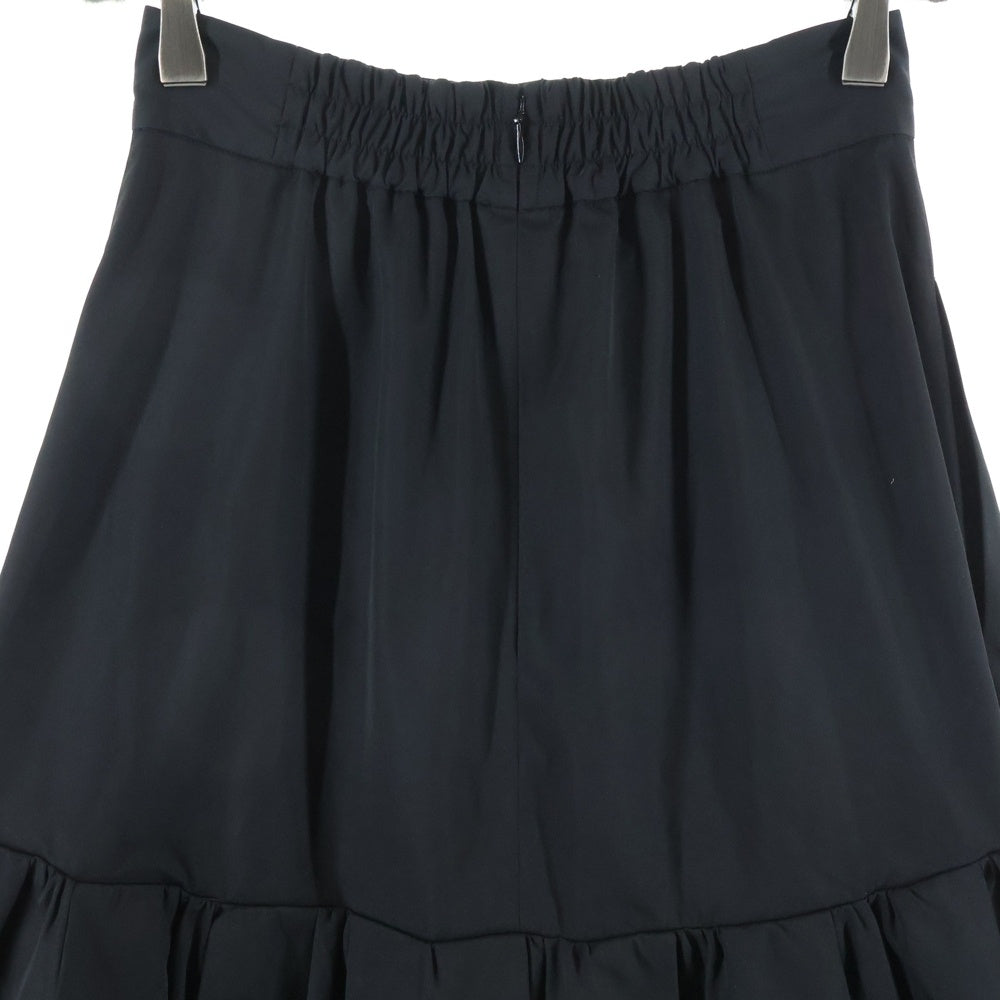 REGLEAM(リグリーム) FLARED TAFFETA SKIRT フレア タフタ ロングスカート レディース ブラック RL23-SP1