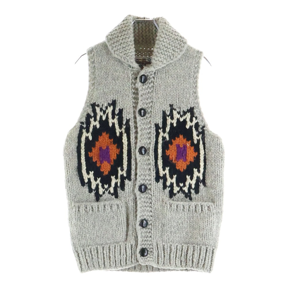 ka na ta(カナタ) バスケットボタン 2ポケット ニットベスト レディース グレー