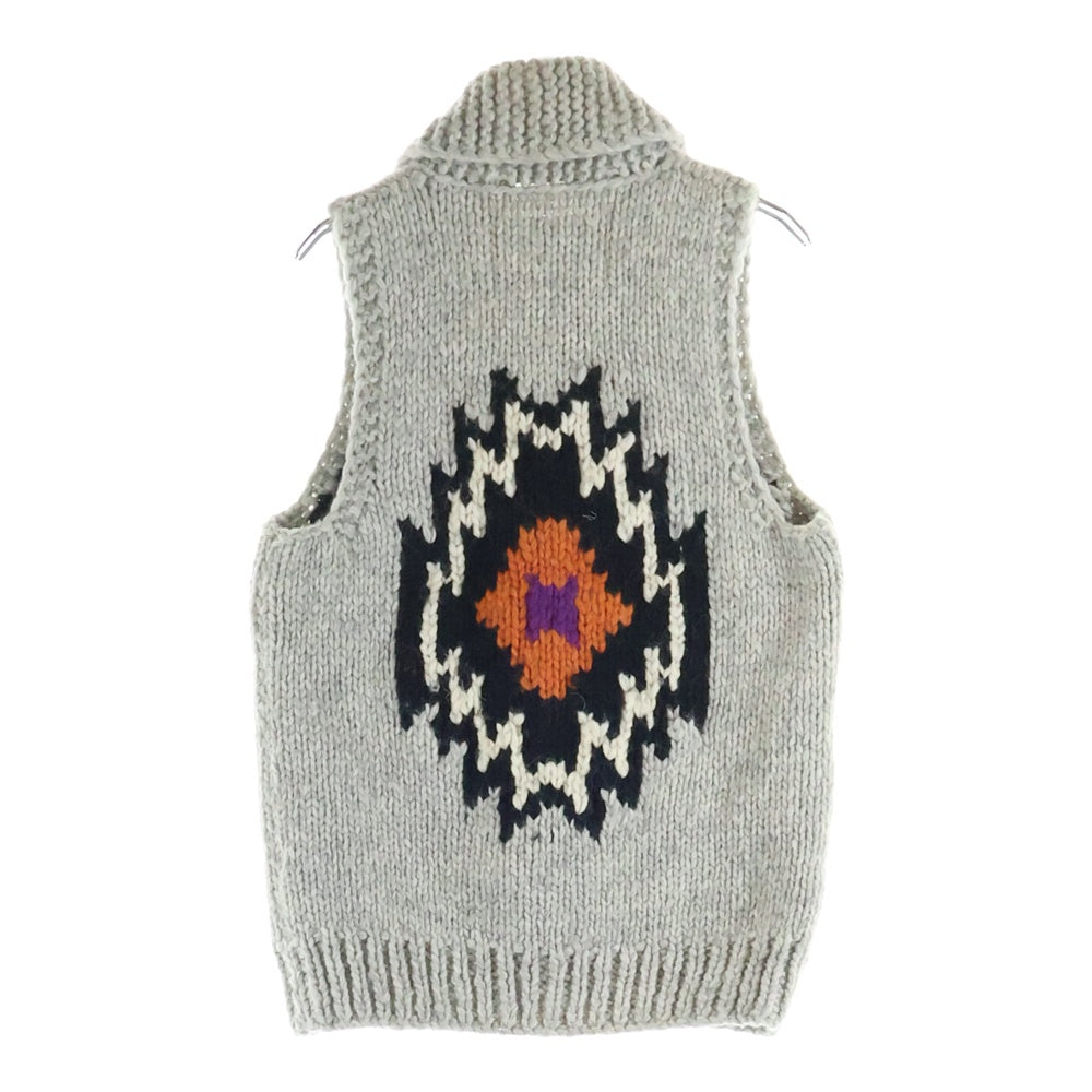 ka na ta(カナタ) バスケットボタン 2ポケット ニットベスト レディース グレー